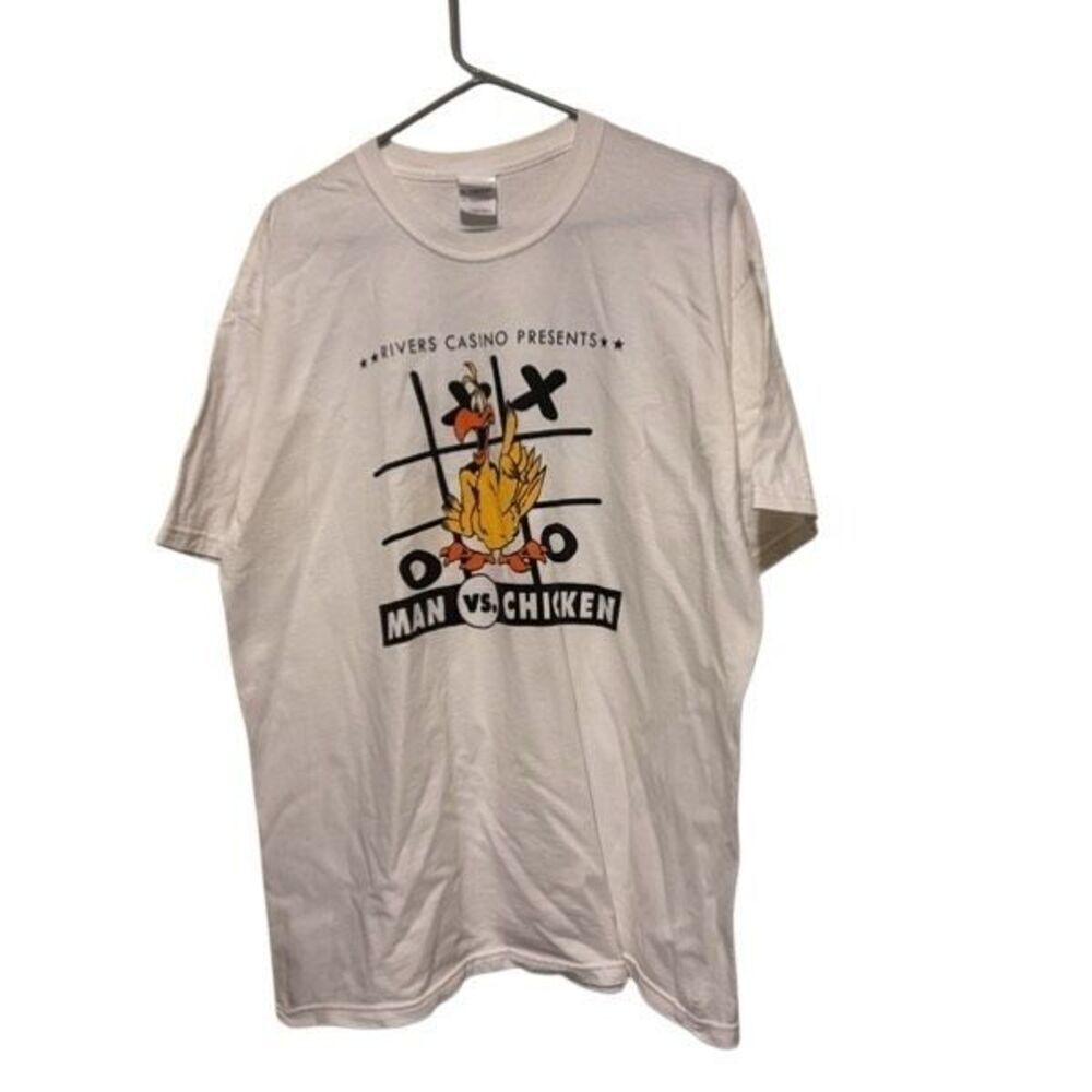 Rivers Casino Presents Man Vs. Chicken Size XL T-Shirt